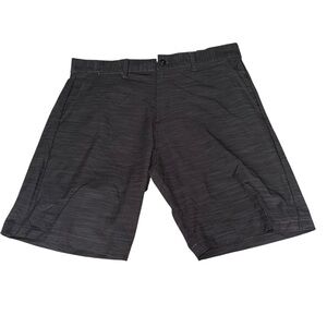 Split Charcoal / Black Flat Front Shorts Size 38